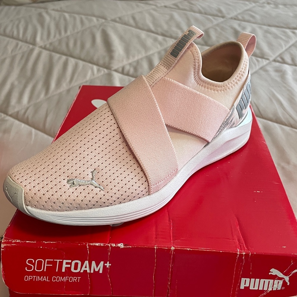 Puma Women's Blush Pink Slip-On Sneakers - Picture 3 of 4